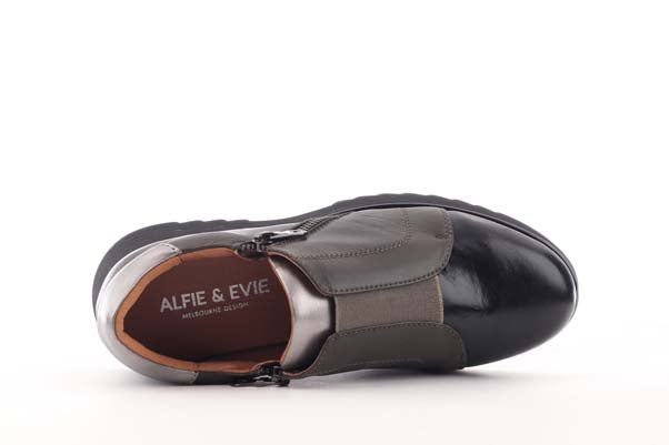 Heggie Black Patent Khaki