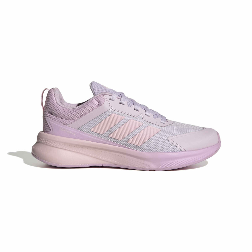 Beige Adidas sneaker on a light gray background