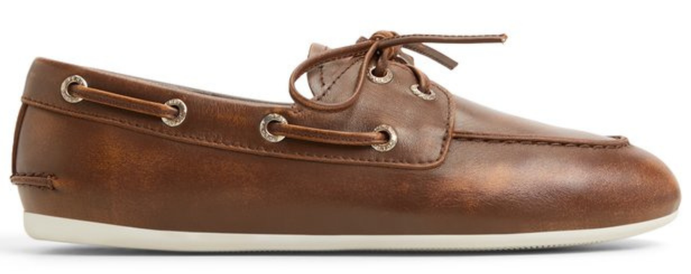 Slim Boat Leather Distress Tan