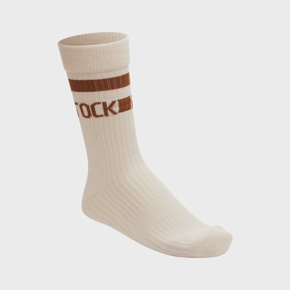 Cotton Tennis Sock Eggshell/Mink