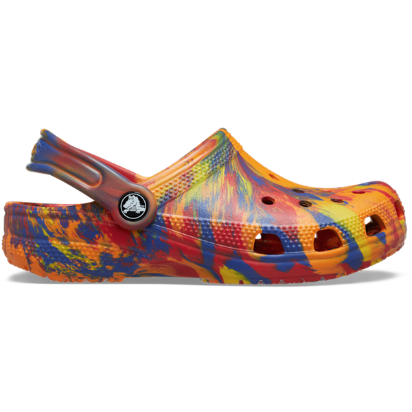 Crocs Classic Clog Kids Marbled Orange Zing Multi