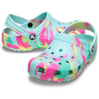 Crocs Classic Clog Kids Marbled Aquamarine Multi