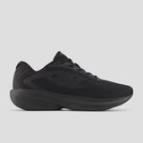 Black athletic shoe on a light gray background