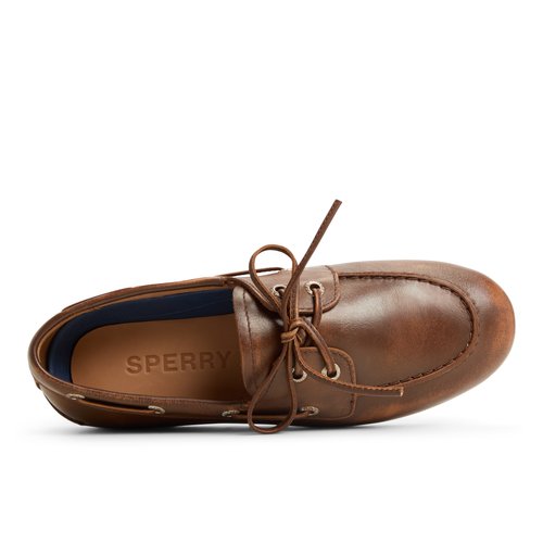 Slim Boat Leather Distress Tan