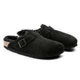 Boston Shearling Black Suede