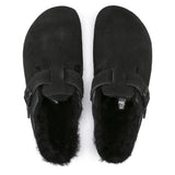 Boston Shearling Black Suede