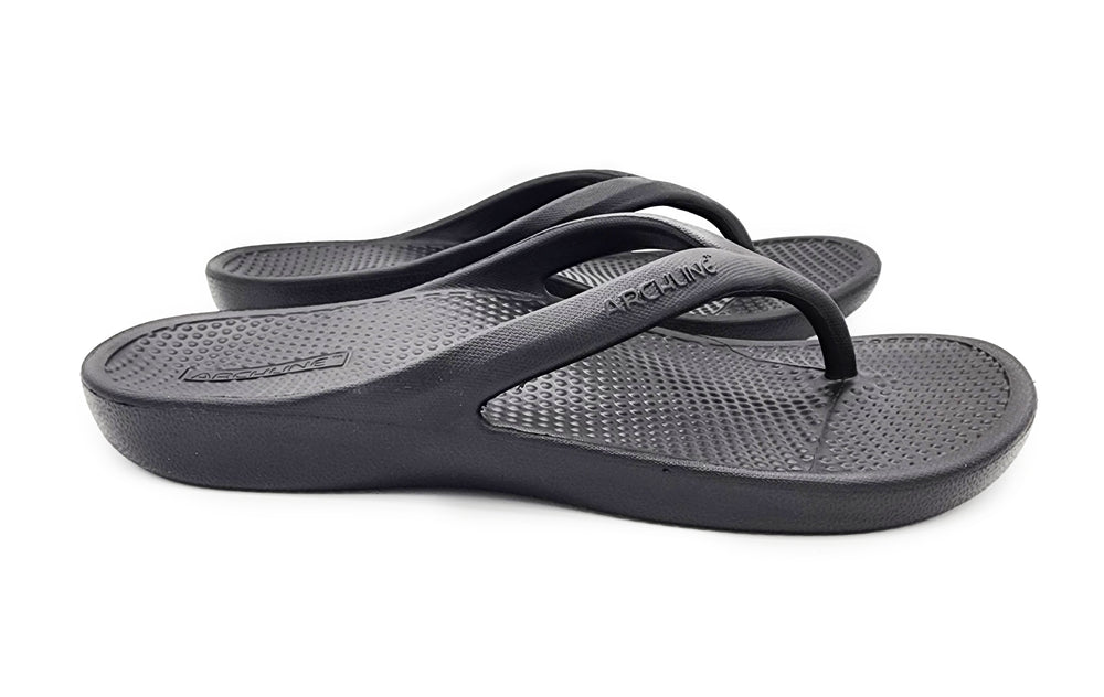 Rebound Orthotic Thongs Black