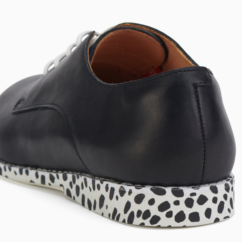 Derby Black Leopard Outsole