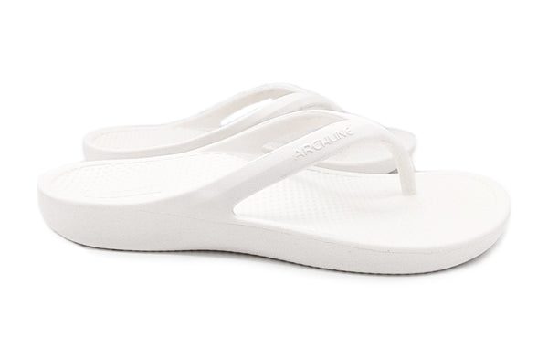 Rebound Orthotic Thongs White