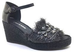 Purley Black Raffia